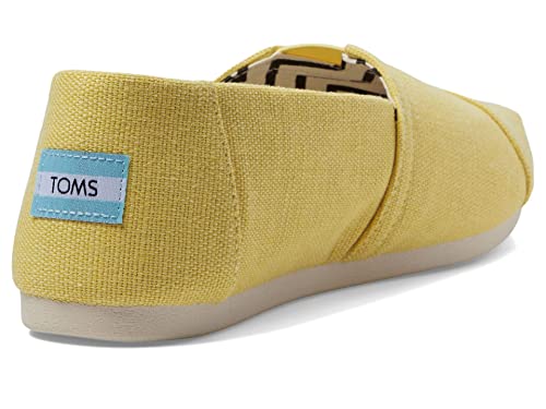Image of TOMS Women's Alpargata Heritage Canvas Espadrille Loafer Flat, Sunny Yellow, 9
