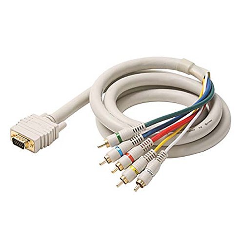 6' FT VGA HD15 SVGA 5RCA Male Cable Python DSub HDTV
