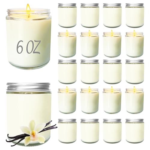 24pcs 6oz Vanilla Scented Soy Candles Set