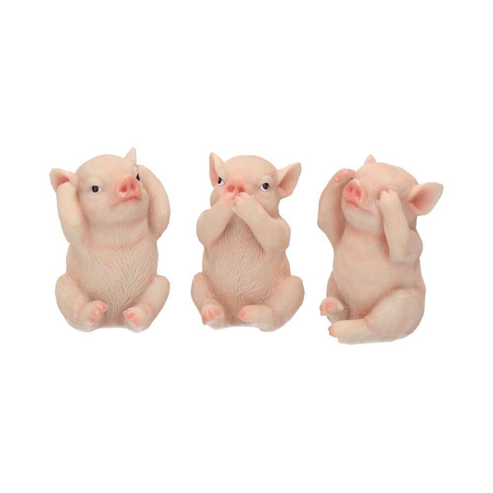 Kilts Wi Hae Pink Three Wise Pigs - Hear No, Speak No, See No Evil Figurines