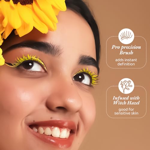Image of Elitty Pop Colored Lush Lashes Mascara - YOLO (Yellow), Waterproof, Smudge proof, Curling and lengthening, Infused with Witch Hazel and Almond Oil, Vegan & Cruelty Free -5 ML Each