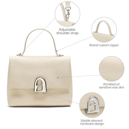 Image of LA FESTIN Small Top Handle Bags for Women Genuine Leather Shoulder Handbag