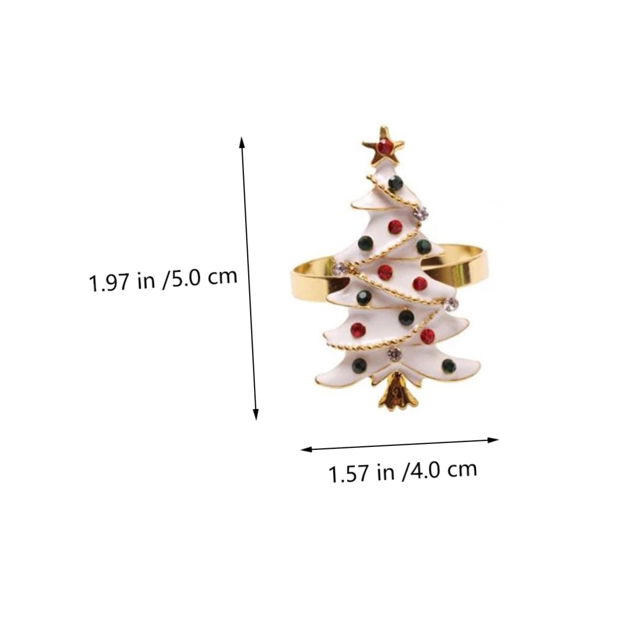 MAGICLULU 3 Sätze Weihnachtsserviettenringe Goldener Serviettenring Dekorationen Christmas Decorations Table Weihnachtsdeko Schreibtisch Weihnachtsfeier Serviettenring Weiß 4 Stück * 3