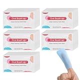 Xuezoioy Disposable Finger Brush Teeth Wipes pack of 120,Individual Package Deep Cleaning Teeth Wipes Oral Brush Up 3.14x1.3 Inches Oral Finger Teeth Wipes for Adults