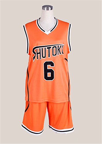 黒子のバスケ 秀徳高校 緑間真太郎 番号6 ユニフォーム Cosplay 仮装 コスプレ衣装（男性XL）