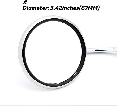 Miniatura 4 de Espejos de extremo de barra de motocicleta cromados clásicos, espejos laterales universales redondos aptos para manillar de motocicleta de 7/8