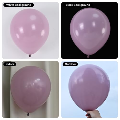 Image of Dusty Purple Balloons Arch Taro Purple Balloons Garland 103pcs Retro Lavender Lilac Balloon Different Sizes Helium Latex Balloon Boho Birthday Party Decoration Wildflower Bridal Baby Shower Wedding