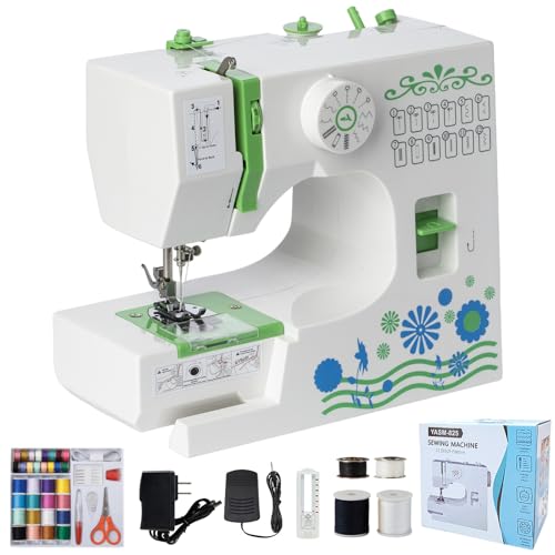 Máquina de Coser Portátil, 12 Puntadas Máquina Coser Pequeña para Principiantes y Niños, Fácil Uso con Luz LED, Mini Costura Electrica para Jeans, Sewing Machine con Pedal y Hilo Kit Verde Máquina de Coser Portátil, 12 Puntadas Máquina Coser Pequeña para Principiantes y Niños, Fácil Uso con Luz LED, Mini Costura Electrica para Jeans, Sewing Machine con Pedal y Hilo Kit Verde