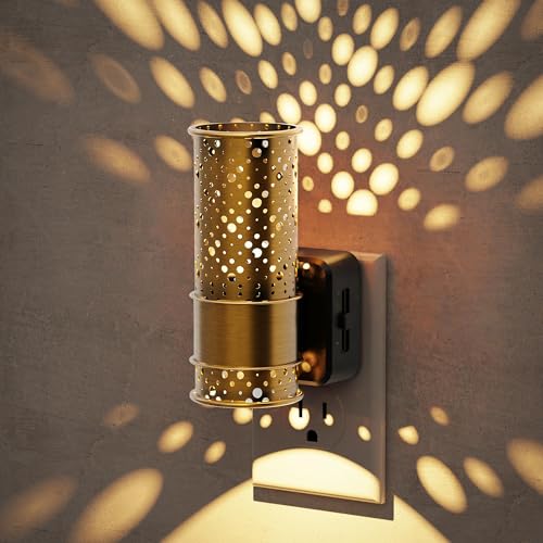 JandCase Night Lights Plug into Wall, Aesthetic Nightlight with Metal Shade
