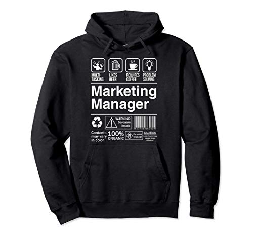 Marketing Manager Product Label Funny Gift Sweat à Capuche