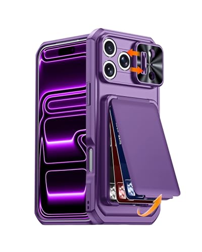 Coque iPhone 17 Pro Max antichoc violette à cache caméra et bouton Camera Control