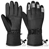 ihuan Waterproof Ski Gloves for Men and Women - Winter Snow Gloves for Cold Weather, Snowboard Gloves with Touchscreen Fingers for Snowboarding Skiing