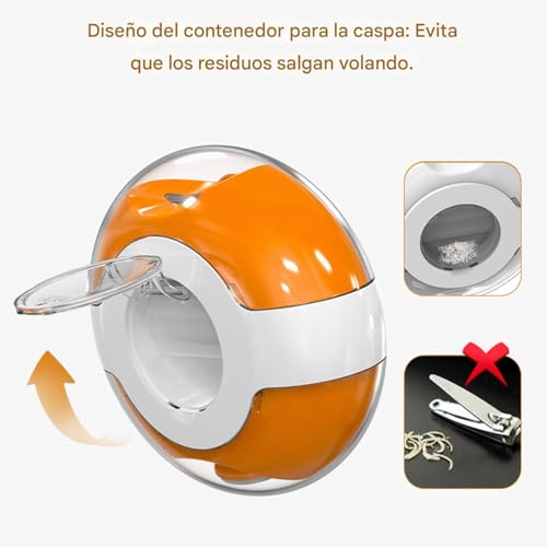 Cortador de uñas para manos con velocidades ajustables y seguro 6