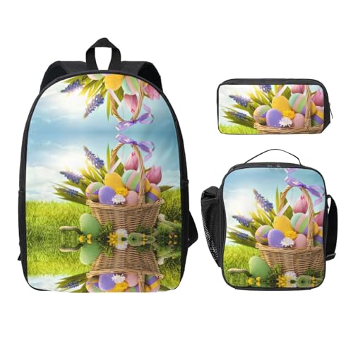 Sac à dos 3 pièces avec boîte à déjeuner pour ranger les affaires scolaires