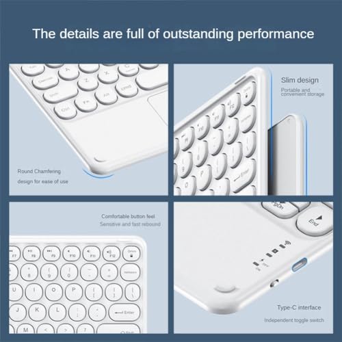Teclado inalámbrico Bluetooth con panel táctil recargable que soluciona la falta de espacio 2