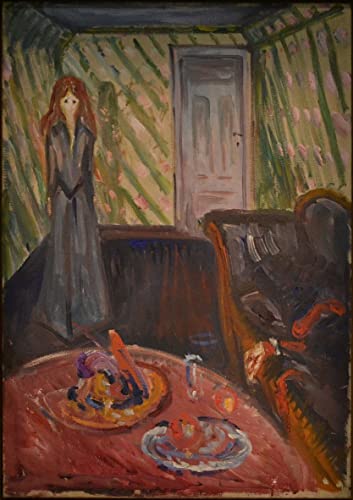 Image sur Toile d'Edvard Munch Peinture Mordersken pour Rompre la Monotonie