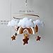 Neutral Baby Mobile – Rainbow, Stars & Clouds – Brown Mustard Nursery Decor – Handmade Crib Mobile for Baby Boy or Girl – Boho Baby Shower Gift