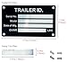 Trailer VIN ID Plate Data TAG Blank Model Identification VIN Serial Number, Model, Date of MFG and GVWR, Tailgating id Plate for Cargo Carriers Trucks Boats (1 PC., Trailer ID., 3.74x2.16)