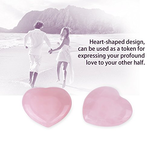 4 Stuks Rozenkwarts Gesneden Hartvormige Kristal Healing Stone Halfedelsteen Edelsteen Decor Craft Pink - Afbeelding 4