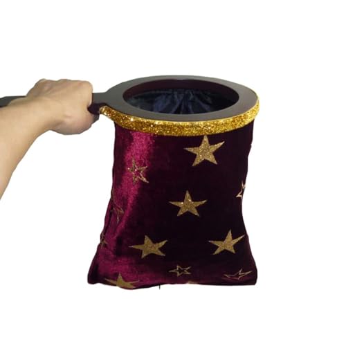 Bolsa de cambio de lujo con cremallera de repetición de estrellas grandes, doble capa, trucos de magia, escenario, ilusión, comedia, aparición, bolsa de productos Magia
