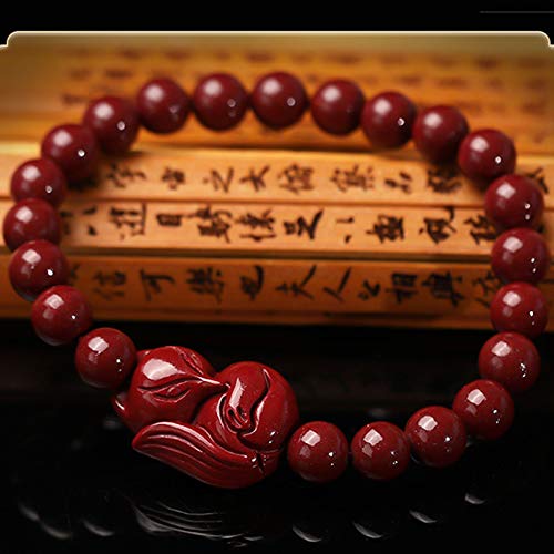 Bracelet extensible sculpté main en cinabre, le cadeau spirituel idéal - 3