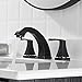 PARLOS Two-Handle High Arc Bathroom Sink Faucet with Metal Pop Up Drain and cUPC Faucet Supply Lines Widespread 8 inch Deck Mounted,Oil Rubbed Bronze, Doris 14173