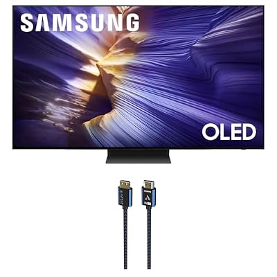 Samsung QN48S90FAEXZA 48 Inch 4K OLED Smart TV with an Austere 5S-4KHD2-2.5M V-Series 2.5m Premium 4K HDR HDMI Braided Cable (2025)