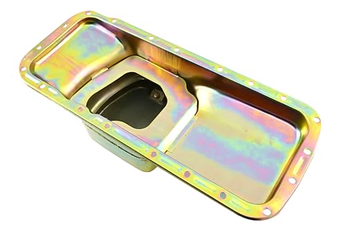 Image of Steel Racing Oil Pan Fits 1967-87 Chrysler /Mopar BB 361-383-400-440 & Hemi 426 - 7 Qt Capacity - Zinc Finish