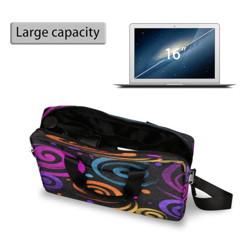 Bolso portátil colorido con patrón espiral 16 in impermeable miniatura 5