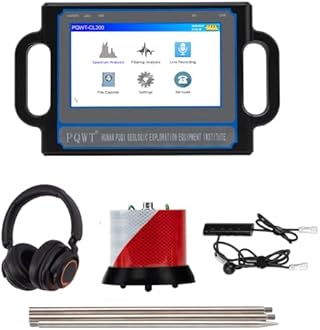 PQWT CL200 Water Leak Detectors for Home And Outside Wall Water Pipe Detector Acoustic Pipeline Leakage Detection Kit Professional Sensor Noise Reduce Headphone LCD Touchscreen Carry Case 2 Meters