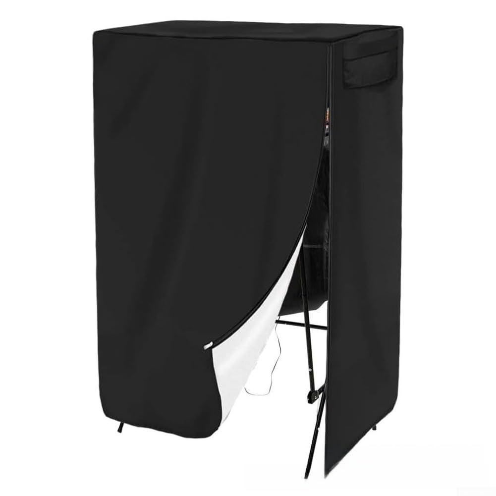 Cubierta de baloncesto para máquina de arcade resistente, impermeable, resistente al polvo, con cordón seguro, ajuste para el hogar, bar, área de juegos, tela negra, 129 x 64 x 216 cm (PVC 600D negro)