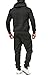 Violento Jogginganzug Herren Uni Colour Design 586 | Jogginghose und Reißverschlussjacke aus Baumwolle | Kapuze und Rippstrickbündchen (XL, Anthrazit)