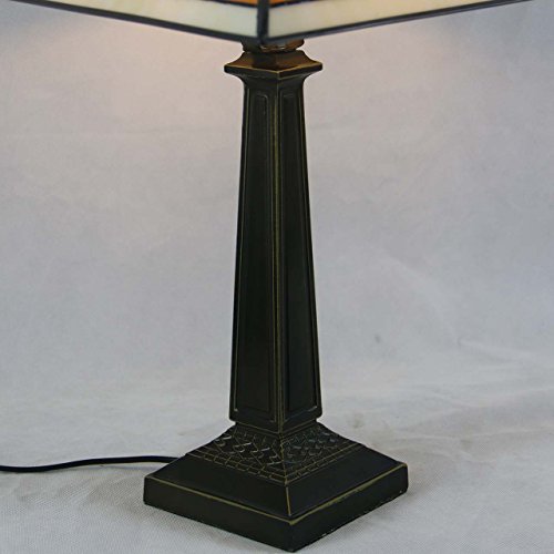 Bieye L10345 Mission Tiffany Style Stained Glass Table Lamp With 11-Inches Wide Lampshade, 20-Inch Tall #TOP3