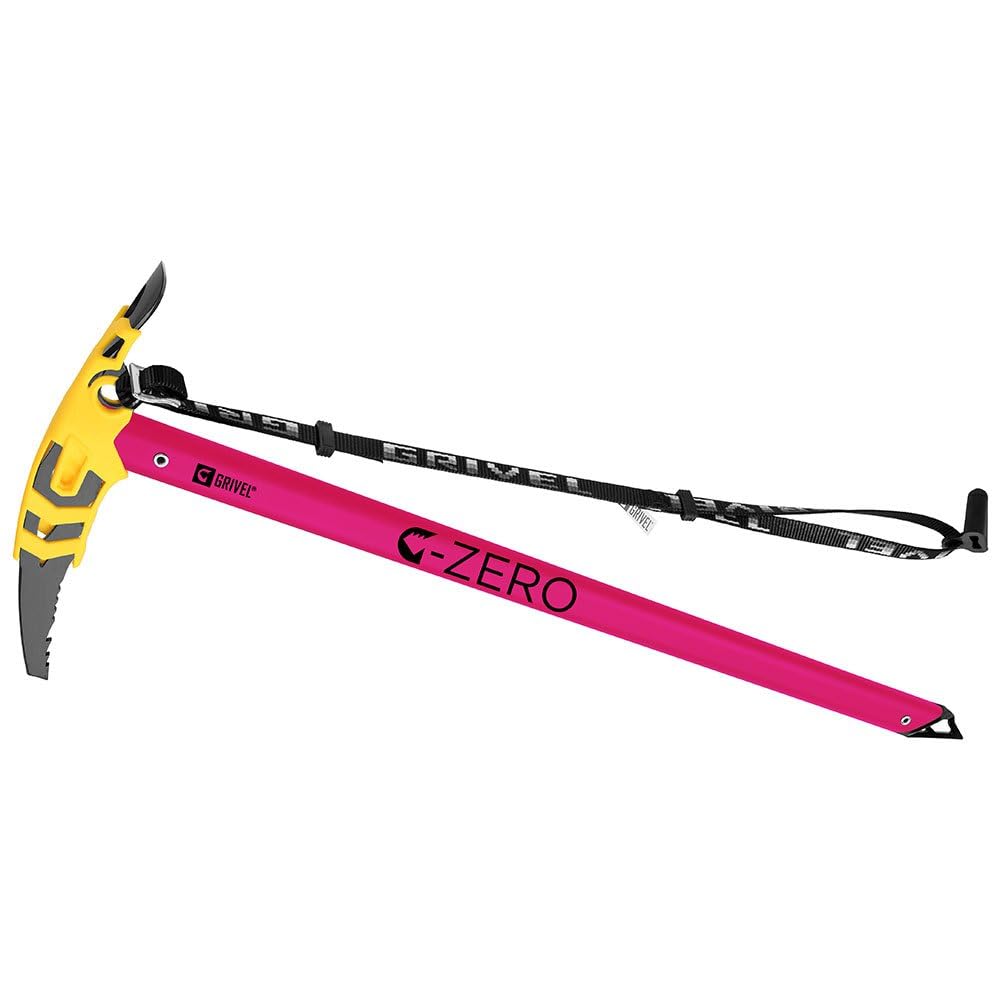 Grivel G Zero Pink ice axe c/Long EVO 74 cm CE mountaineering pilots, unisex adults, 74