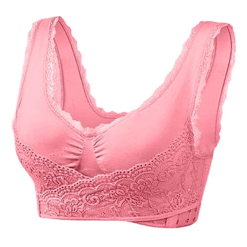 Cómodo sujetador corsé con sujetador de encaje con hebilla lateral frontal, sujetador corsé con sujetador de postura para mujer, sujetador deportivo inalámbrico sin costuras, sujetador de margarita,