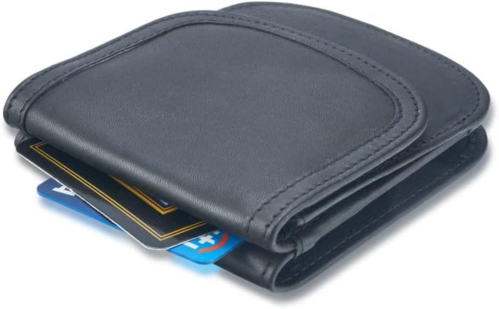 Taxi Wallet® TW14-SADDLE BLACK - Soft Leather, Compact, Front Pocket Folding Wallet - For Cards, Coins, Bills, ID (Men & Women)