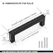 Goldenwarm 10 Pack Black Square Bar Cabinet Pull Drawer Handle Stainless Steel Modern Hardware for Kitchen and Bathroom Cabinets Cupboard,Center to Center 4in(102mm) Cabinet Handles