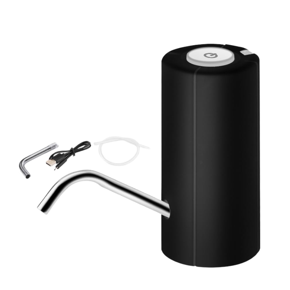 Distributeur d'eau électrique à pompe rechargeable par USB, dispositif d'aspiration automatique 5C20L, portable pour PP et acier inoxydable, noir/blanc