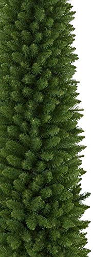Treetopia Number 2 Pencil 9 Foot Skinny Artificial Prelit Christmas Tree With Led Clear White Lights, On/Off Foot Pedal, And Premium Stand (Green) #TOP1