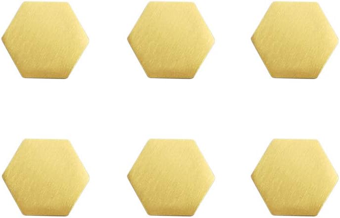 6 Pack Brushed Brass Cabinet Knobs Solid Gold Round Dia.30MM Golden Cabinet Door Hardware Pull Dresser Knob Drawer Handle (1.2" Round)