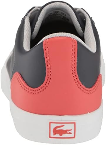 Lacoste Kids Lerond Sneaker, Navy Blue/RED, 8.5 US Unisex Toddler | Image 2