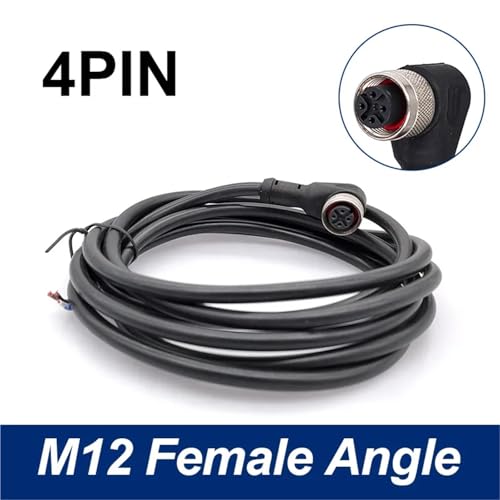 Connecteur M12 femelle coudé 4 broches idéal pour automates - 2