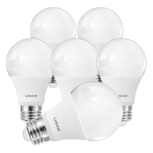 Linkind A19 LED Light Bulb, 60W Equivalent Light Bulbs, 9W 2700K Soft White, 800 Lumens Non-Dimmable LED Bulb, E26 Standard Base, Energy Efficient UL Listed, 6-Pack