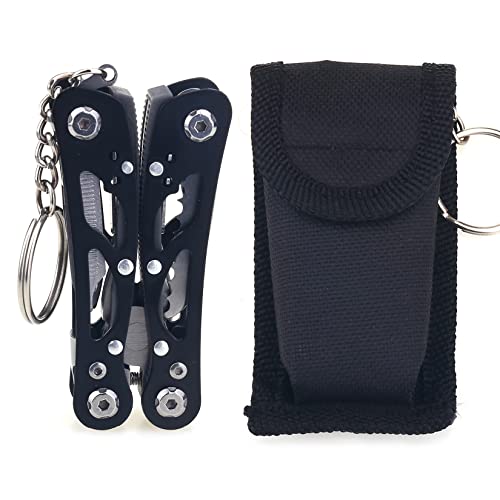 Multifunctional Knife Pliers, Creative Hollow Multifunctional Pliers, Stainless Steel Pliers, With Nylon Sheath, Black #TOP1