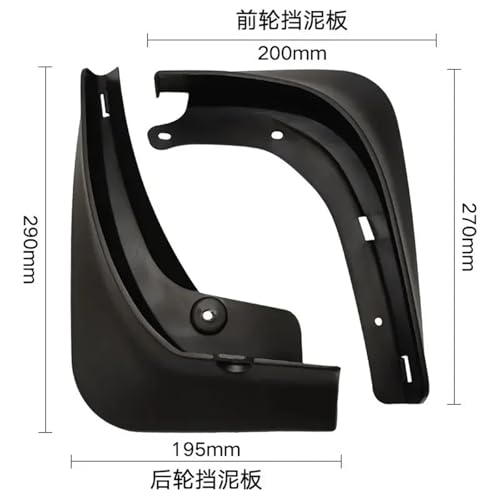 Garde-boue Tesla Model 3 bavettes de protection kit complet 2016-2023 - 6