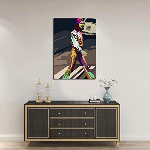 Peintures sur Toile 50x70cm sans Cadre The Beatles Poster et Wall Art Family Bedroom Decor - Les Beatles, Paul McCartney, John Lennon, RIngo Starr, George Harrison Peintures sur Toile 50x70cm sans Cadre The Beatles Poster et Wall Art Family Bedroom Decor – Image 3