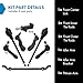 TRQ Front Steering Kit Center Link Idler Arm Idler Arm Bracket Assembly Pitman Arm Tie Rod Compatible with 02-06 Cadillac 99-06 Chevrolet GMC