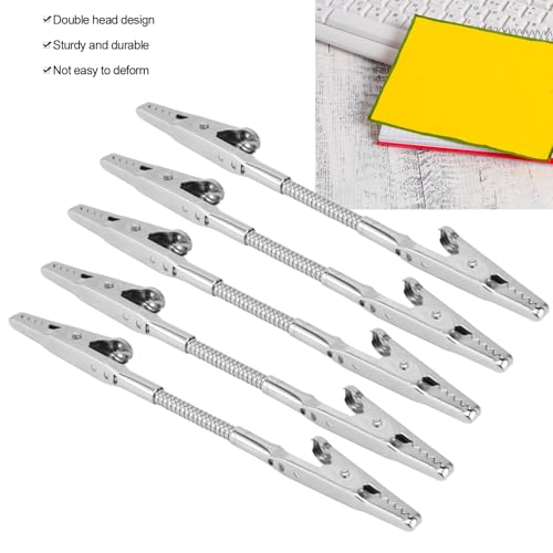 5 Stück Memo-Clip-Halter, Krokodilklemme Foto, Karte Foto Hinweis Clips, Stehen Memo Clip, Metalldraht Krokodilklemmen, Langschwänzige Memo Clip Tischnummernhalter, Platzkartenhalter, Bildhalter