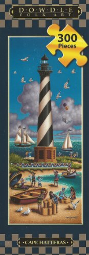Cape Hatteras Lighthouse Dowdle Folk Art 300 Piece Tall Jigsaw Puzzle 8 X 24