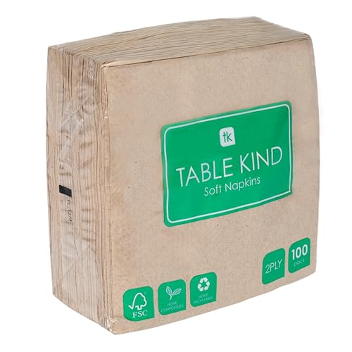 Table Kind | 100 tovaglioli di carta riciclata morbida, tovaglioli